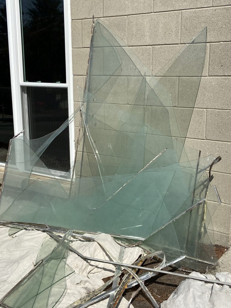 Old Window Broken Glass